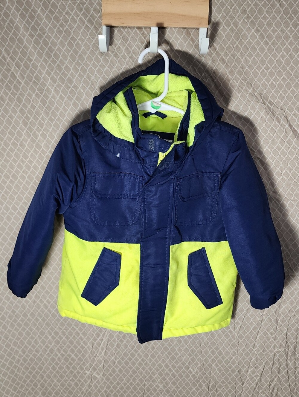 Wonder Kids Blue Yellow Winter Coat Boy's 2T Used